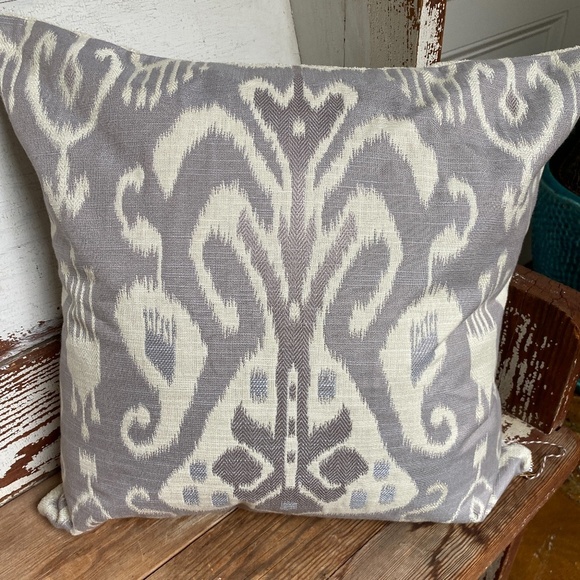 Two Custom Made Purple Ikat  Accent Pillow Covers - Picture 1 of 7